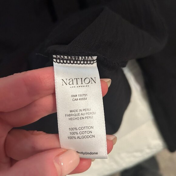 Nation Los Angeles "Anita" Asymmetrical top in Black (S) - NEW with tags - Picture 7 of 7